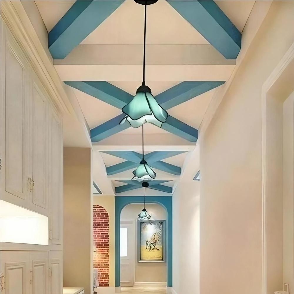 Tiffany Style Flower Glass Pendant Lamp S82