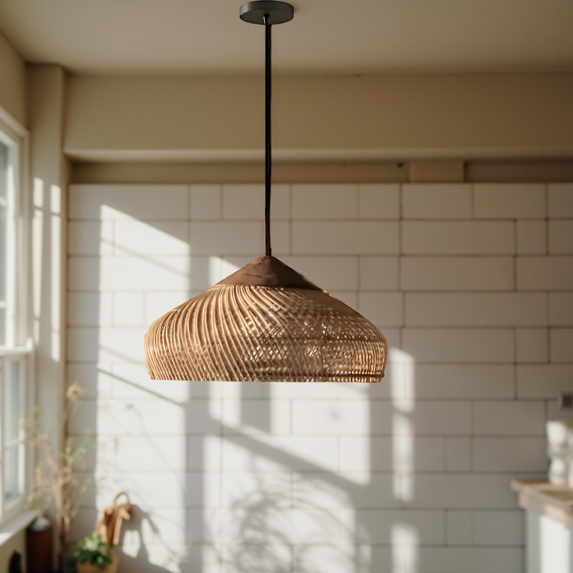 Retro Bohemian Rattan Pendant Light T2060