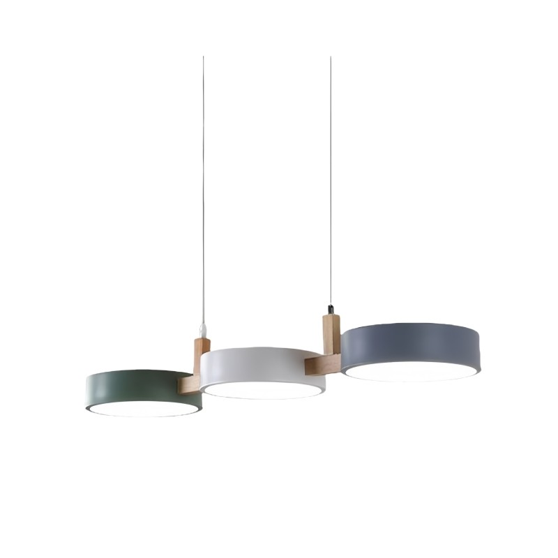 Nordic Modern Simple Macaron 3 Head Pendant Lamp M30