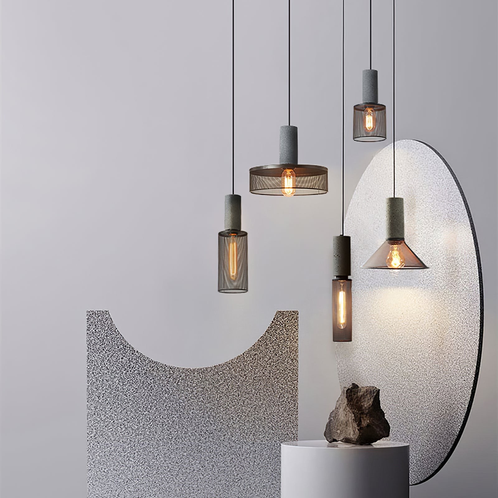Cement Mesh Pendant Light M566
