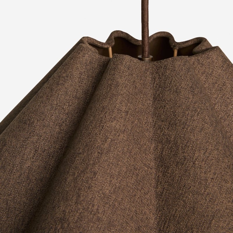 Weavara Sculptural Fabric & Metal Pendant Light - Modern Hanging Lamp for Dining or Living Rooms T671