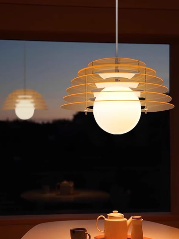 Sunrise Pendant Light – Ambient Pendant With Bauhaus Memphis Geometry G105
