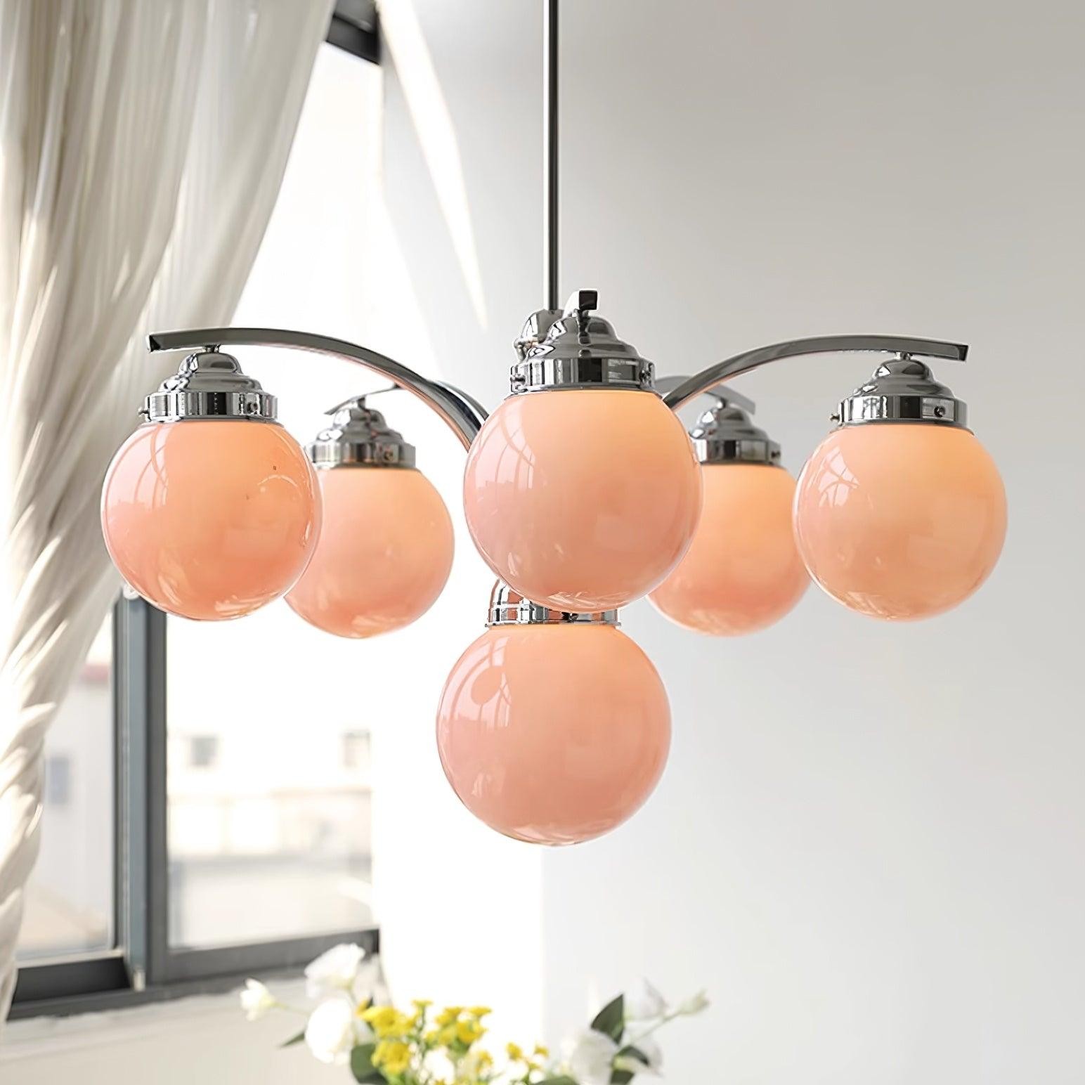 French Elegant Glass Orb Chandelier M427