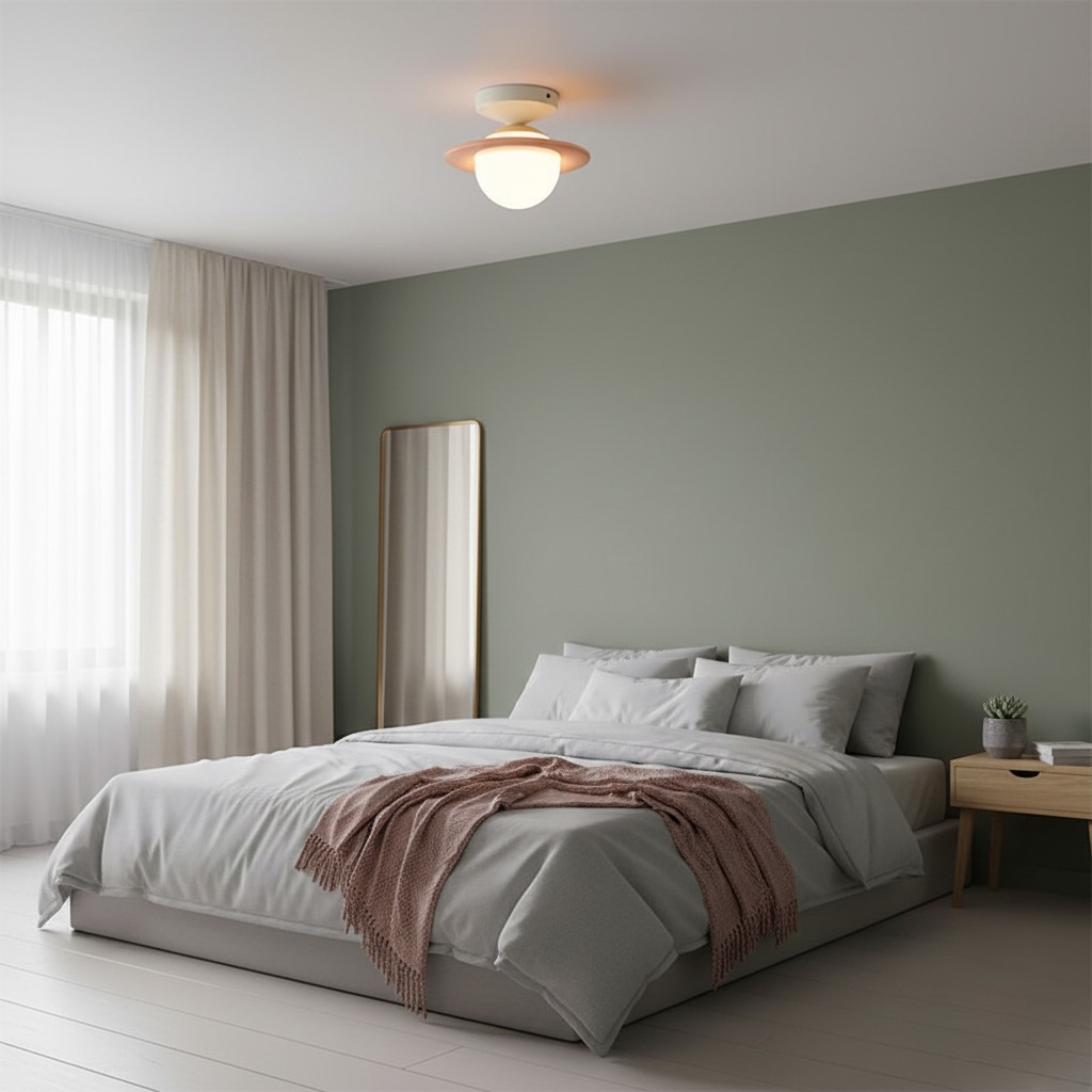Olevira Modern Minimalist Colorful Ceiling Light - Mount for Bedroom or Living Room T1117