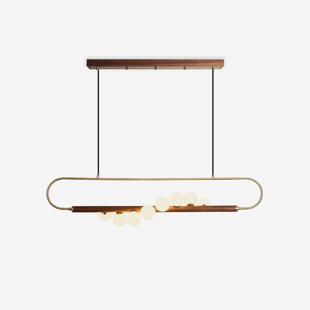 Modern Walnut Simple Chandelier M32