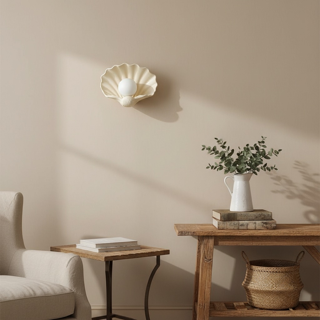 Nautris Fluted Shell Shape Art Deco Wall Lamp - Home Ambient Light T1129