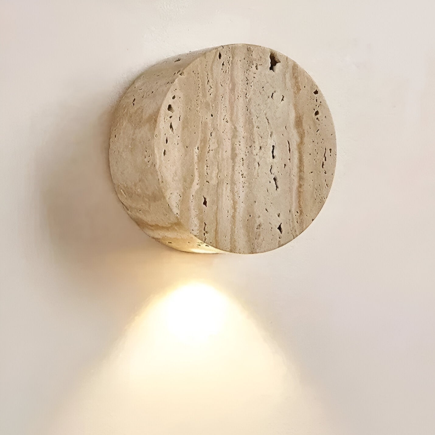 Japanese Wabi Sabi Natural Travertine Stone Wall Light T2102