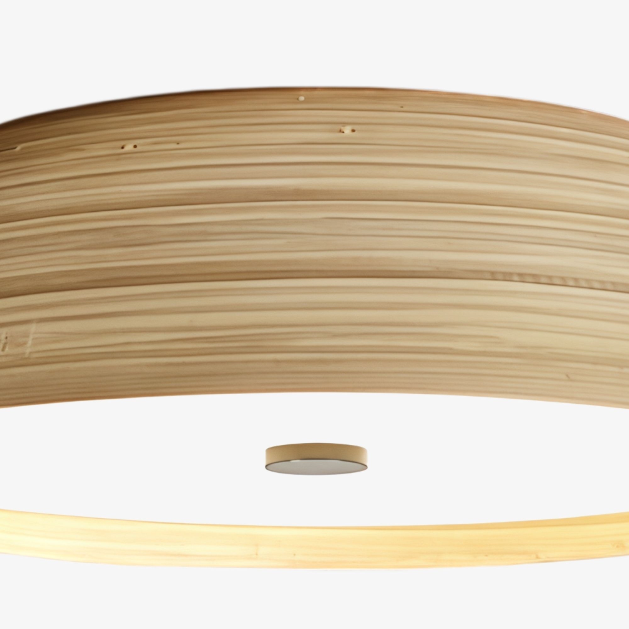 Bambori Japandi Style Bamboo Textured Ceiling Lamp - Natural Accent Light for Living Room T1111
