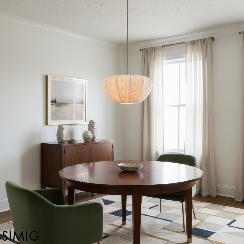 Linbron Soft Linen Shade Pendant - Elegant Light for Living T477