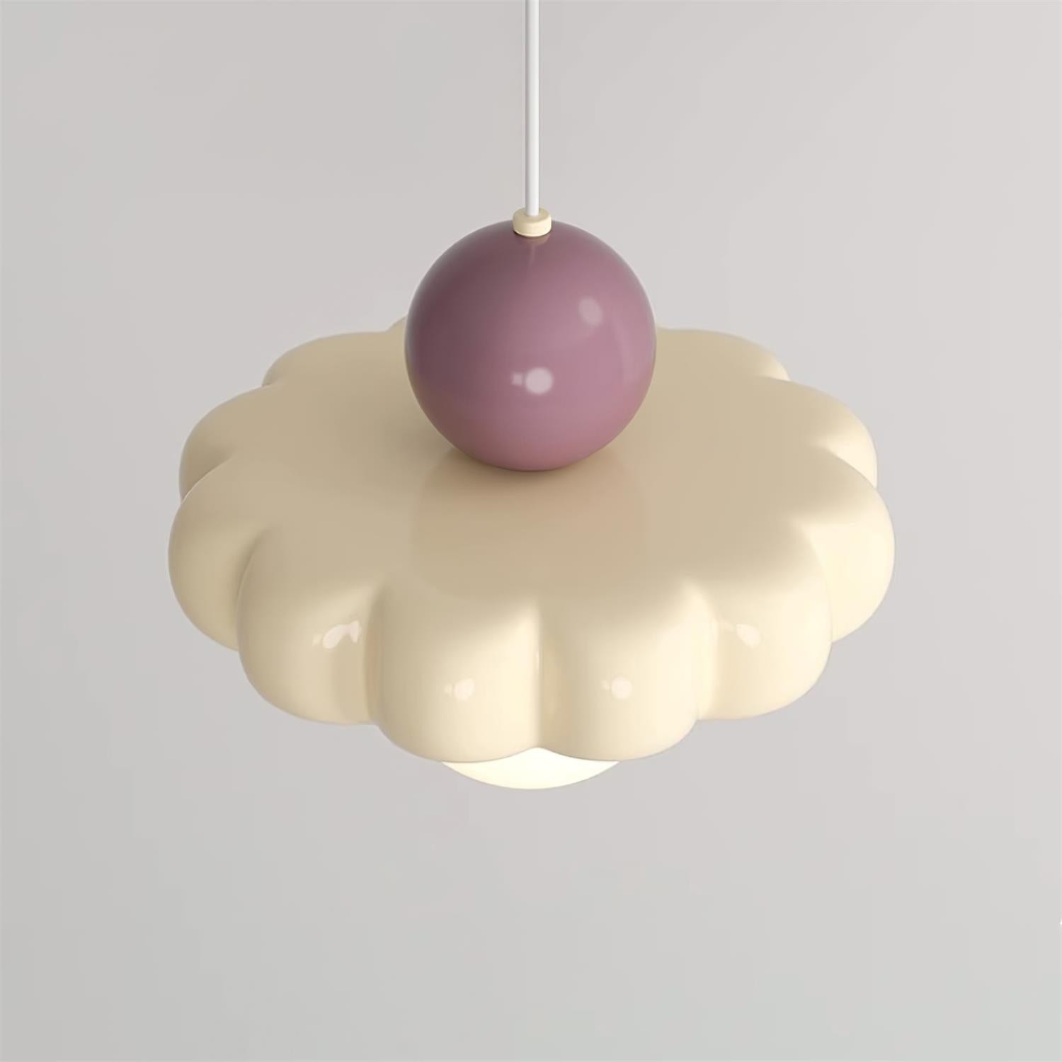 Cream Style Long Line Pumpkin Texture Pendant Lamp M173