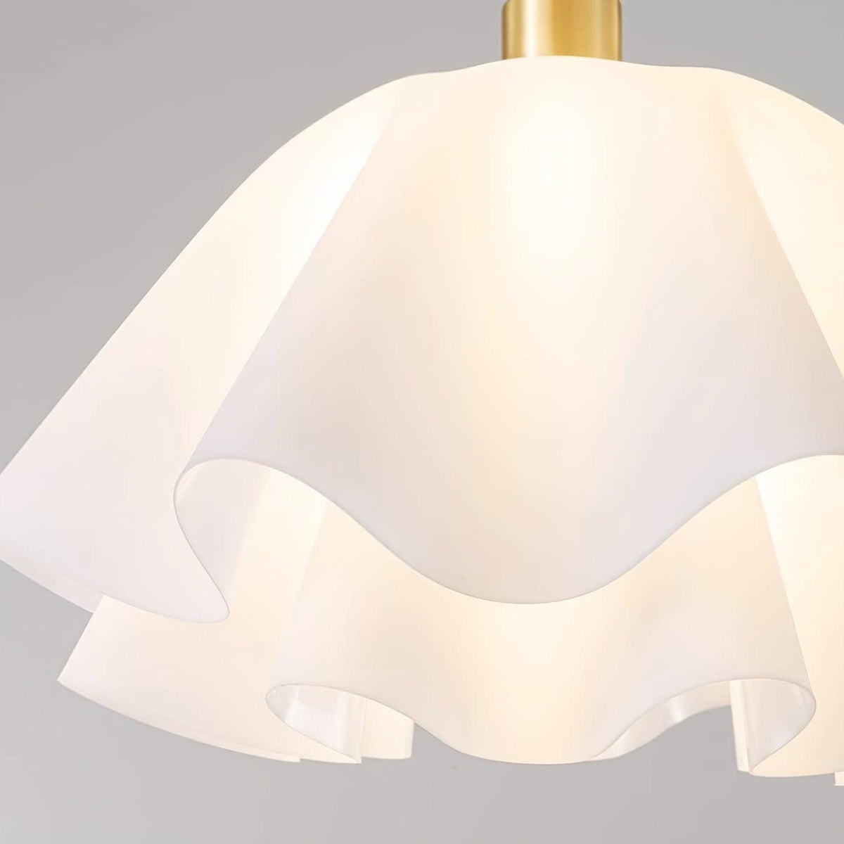 Lustra Pleated Retro Brass Acrylic Ceiling Light T2183