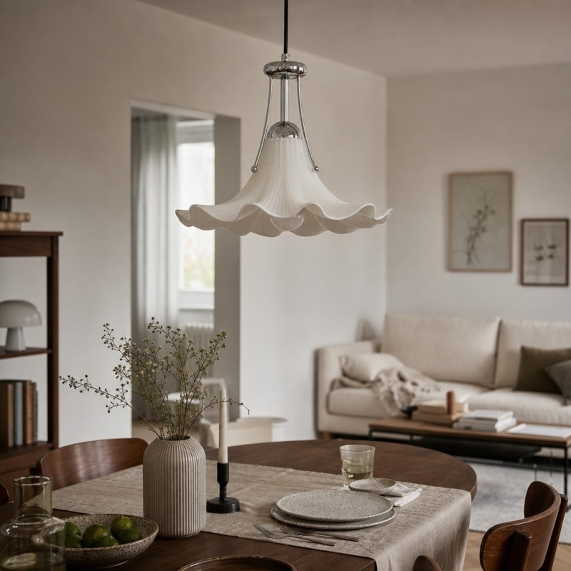 Cazelle Artistic Floral Pendant Lamp - Modern Sculptural Fixture for Living and Dining Areas T2252