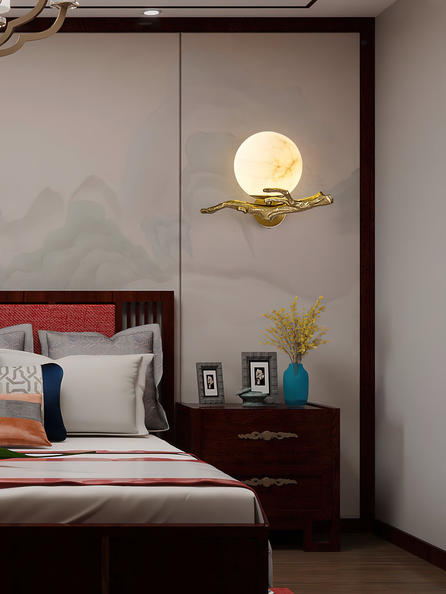 Retro Twigs Alabaster Wall Lamp T1659