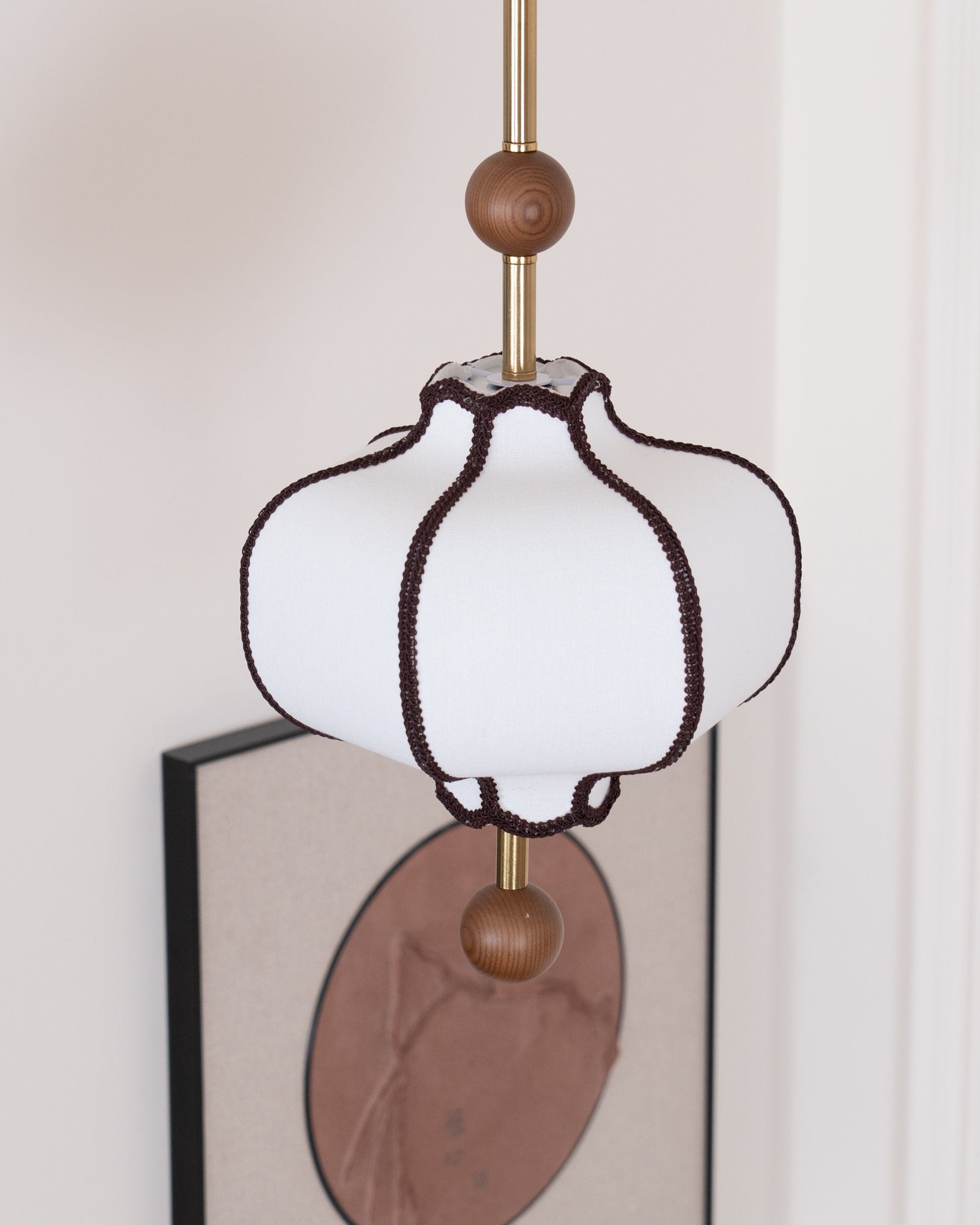 Vintage Textured Fabric Pendant Light M270