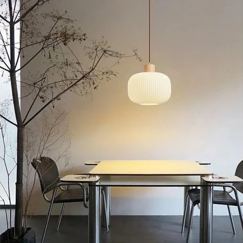 Nordic Ribbed Glass Pendant Light S135