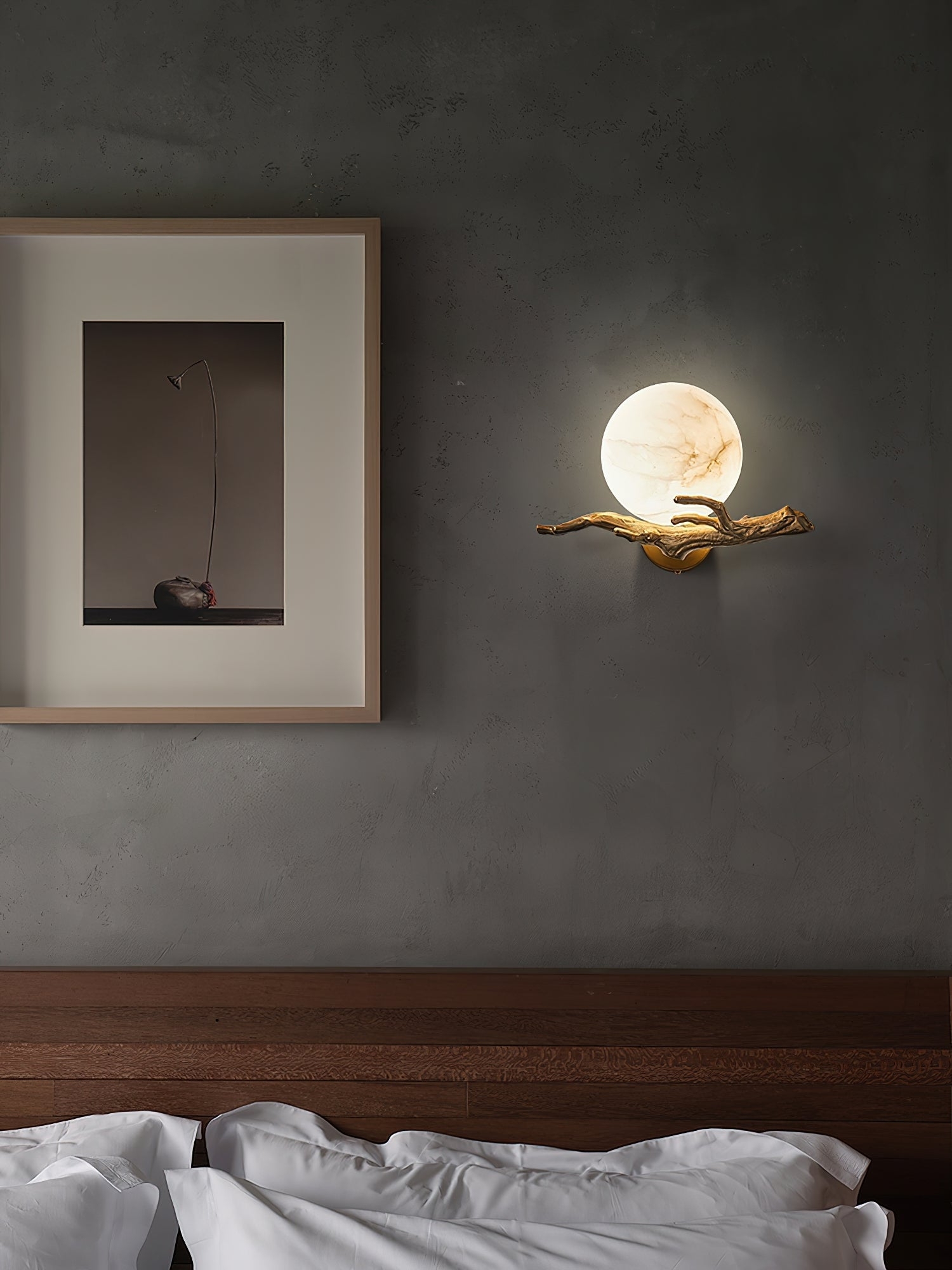 Retro Twigs Alabaster Wall Lamp T1659
