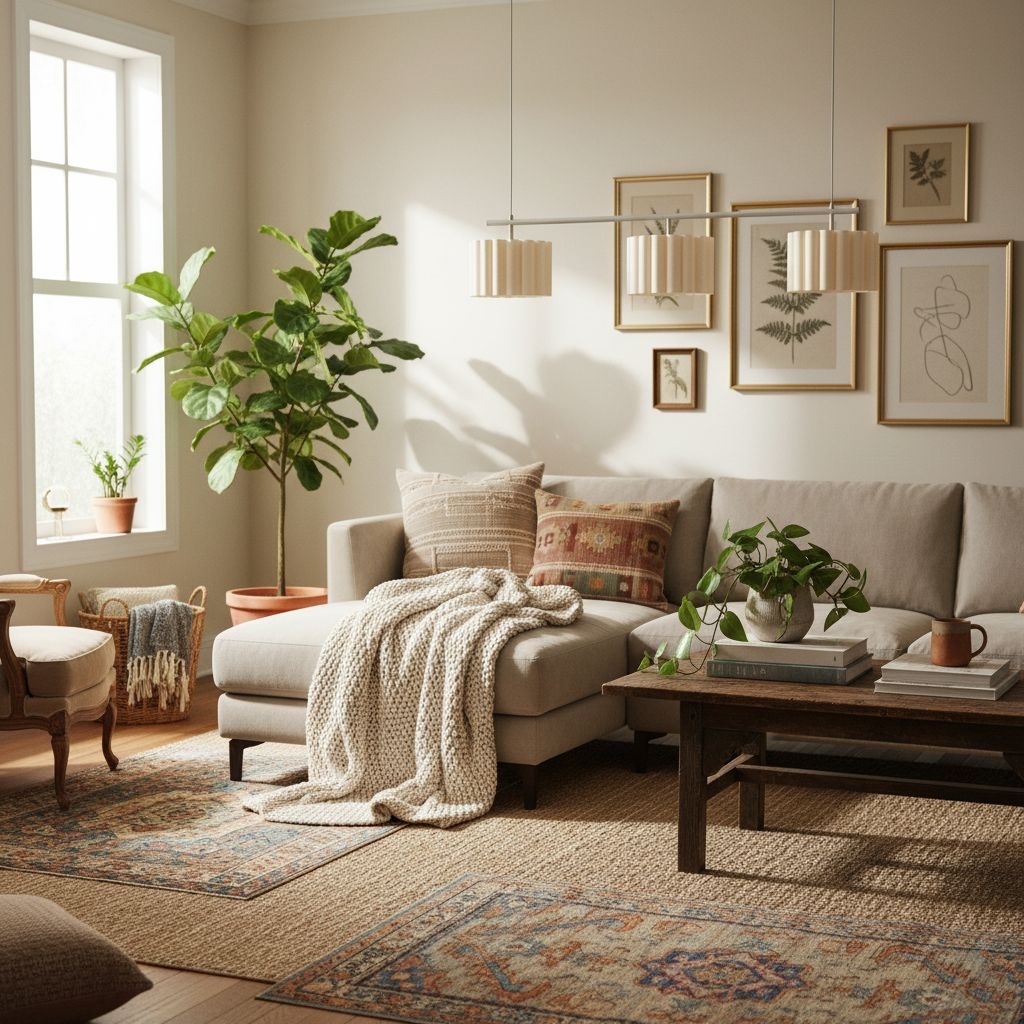 Velura Linear Pendant Light - Natural Linen Shade for Warm Ambiance T1069