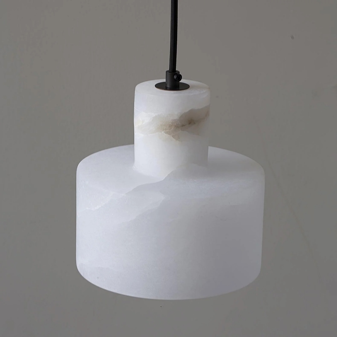Cylorion Alabaster Pendant Lamp - Modern Minimalist Hanging Light for Dining Room T1158