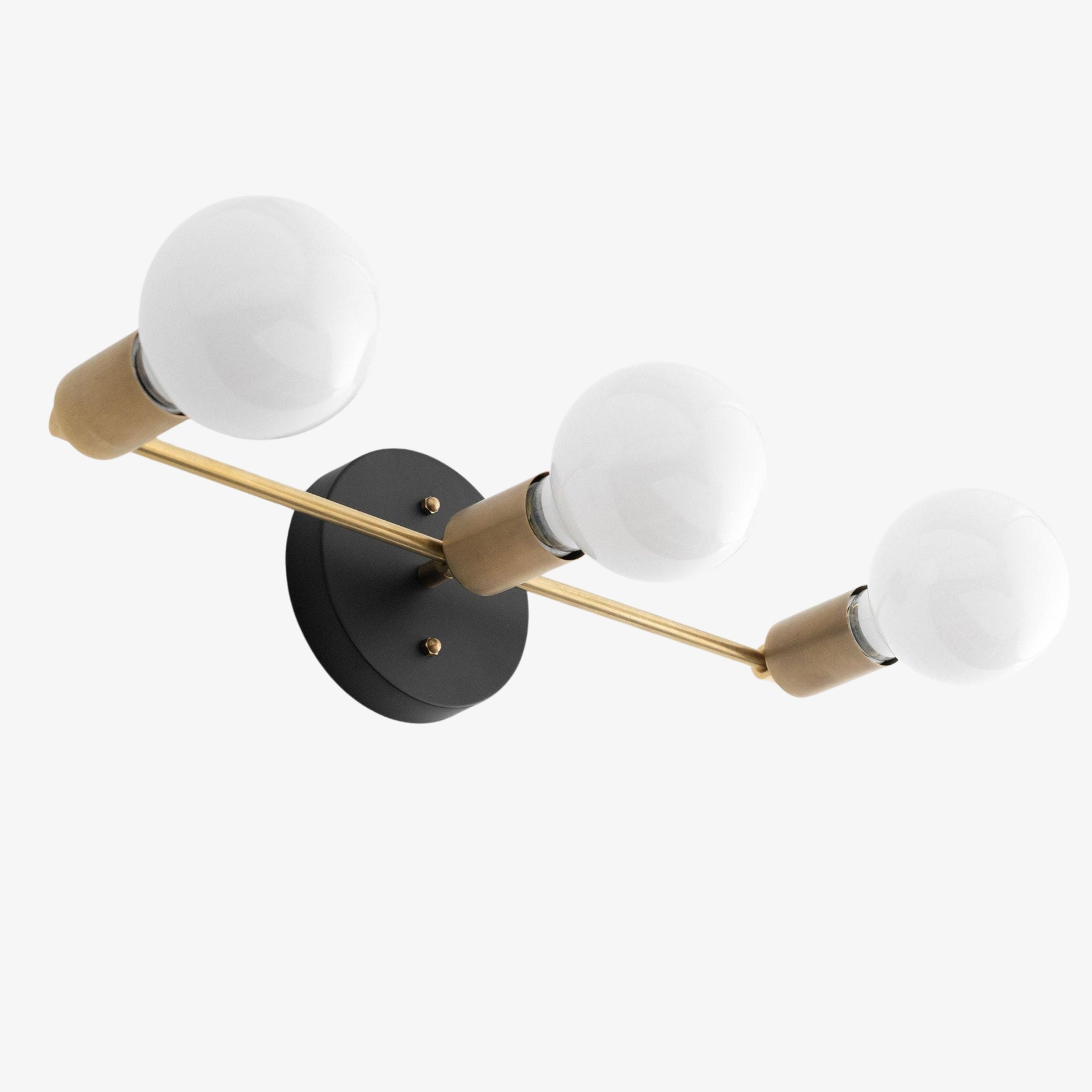 Glorica Glass Mid Century Modern Vanity Light - 3 Light Wall Fixture T385