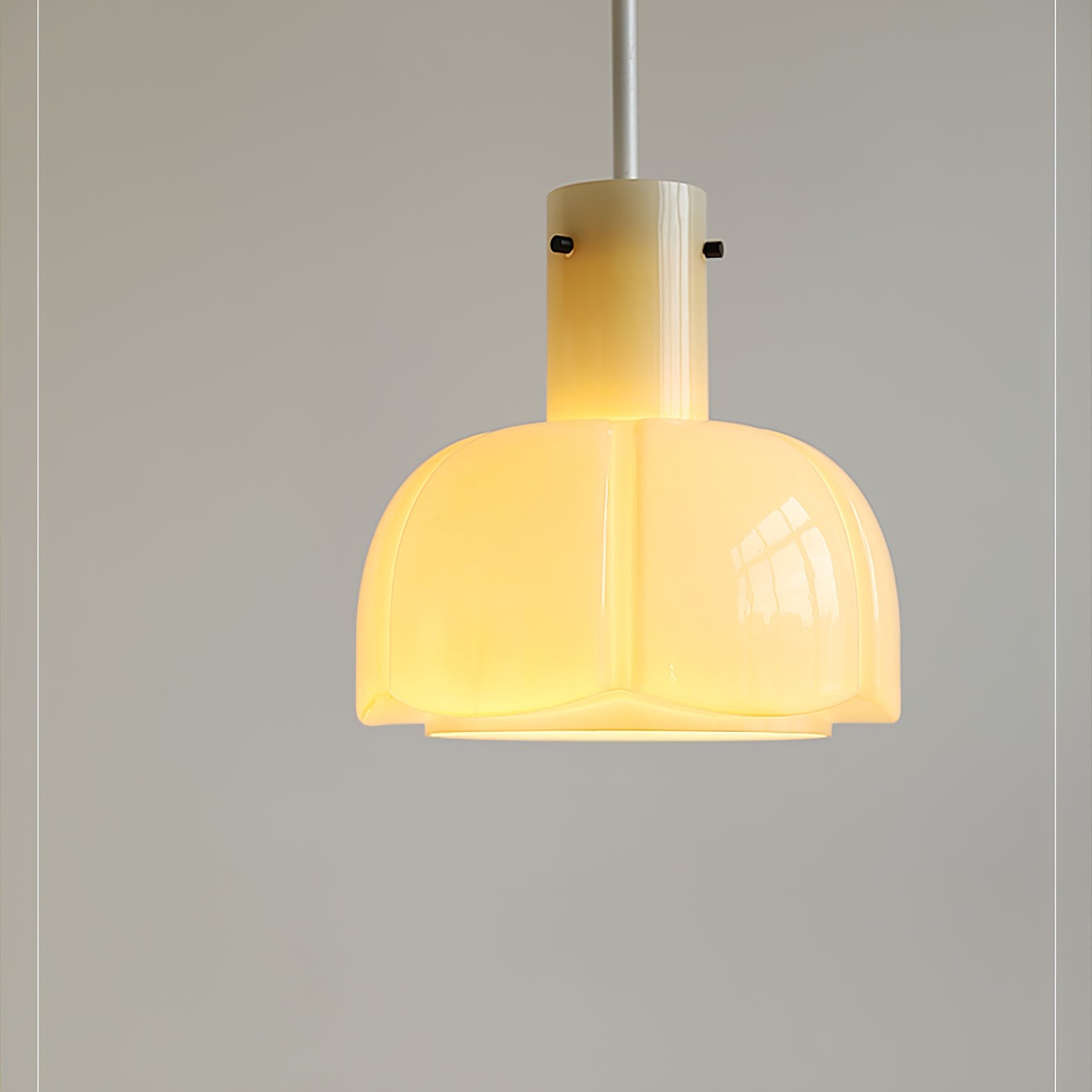 French Pastoral Style Petal Glass Pendant Light M23