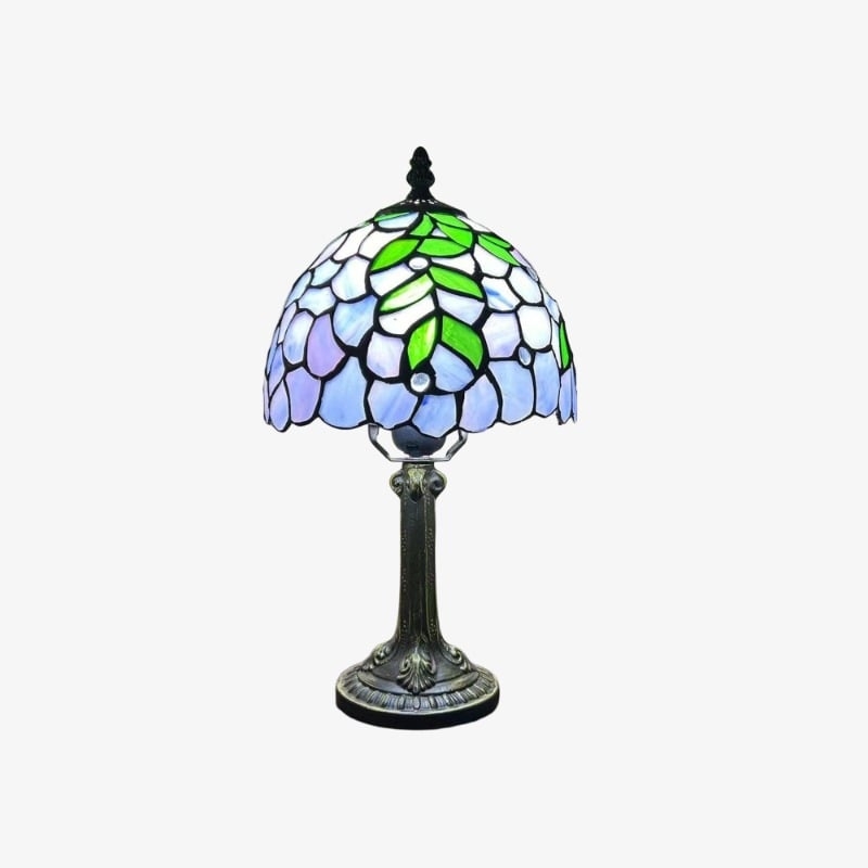 Virelle Colorful Stained Glass Tiffany Table Lamp – Bedroom Accent Light T549