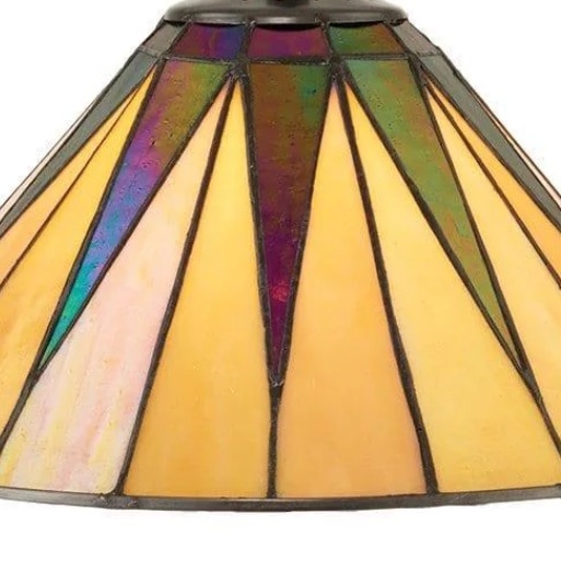 TF Dark Star Tiffany Pendant - Stained Glass Geometric Design Ceiling Light for Living Rooms T868