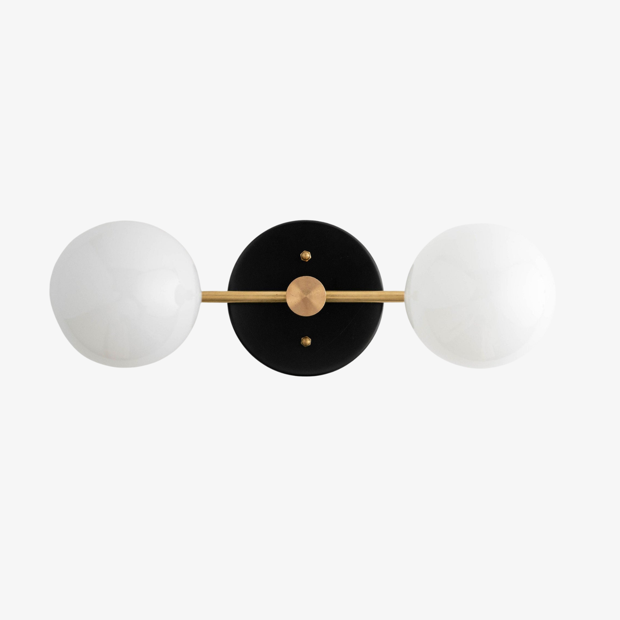 Glorica Glass Vanity Light - Modern Brass Wall Sconce for Bathroom Style T318