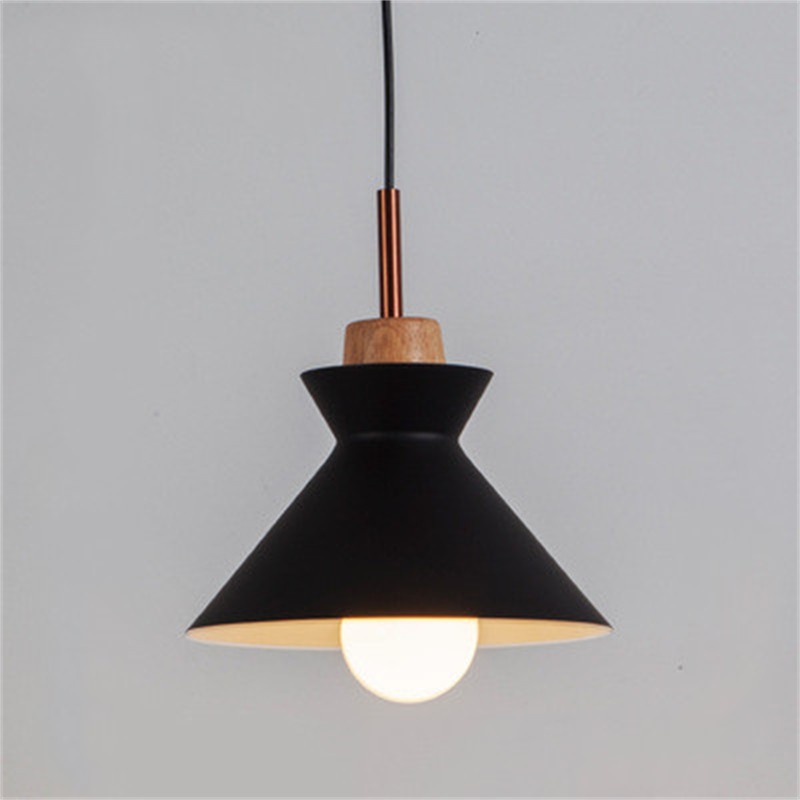 MULTI Scandinavian Metal Wood Macaroon Pendant Light for Bedroom S32