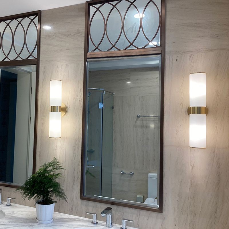 Modern Double Head Metal Brass Stone Vanity Wall Lamp M67