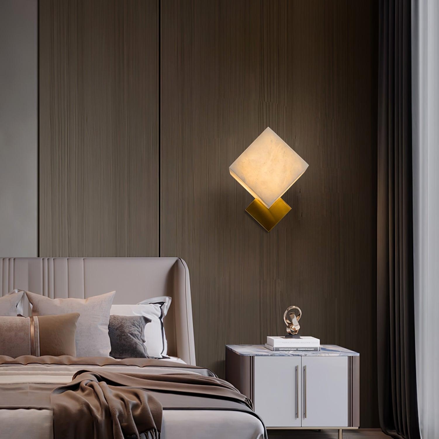 Block Alabaster Wall Sconce T1611