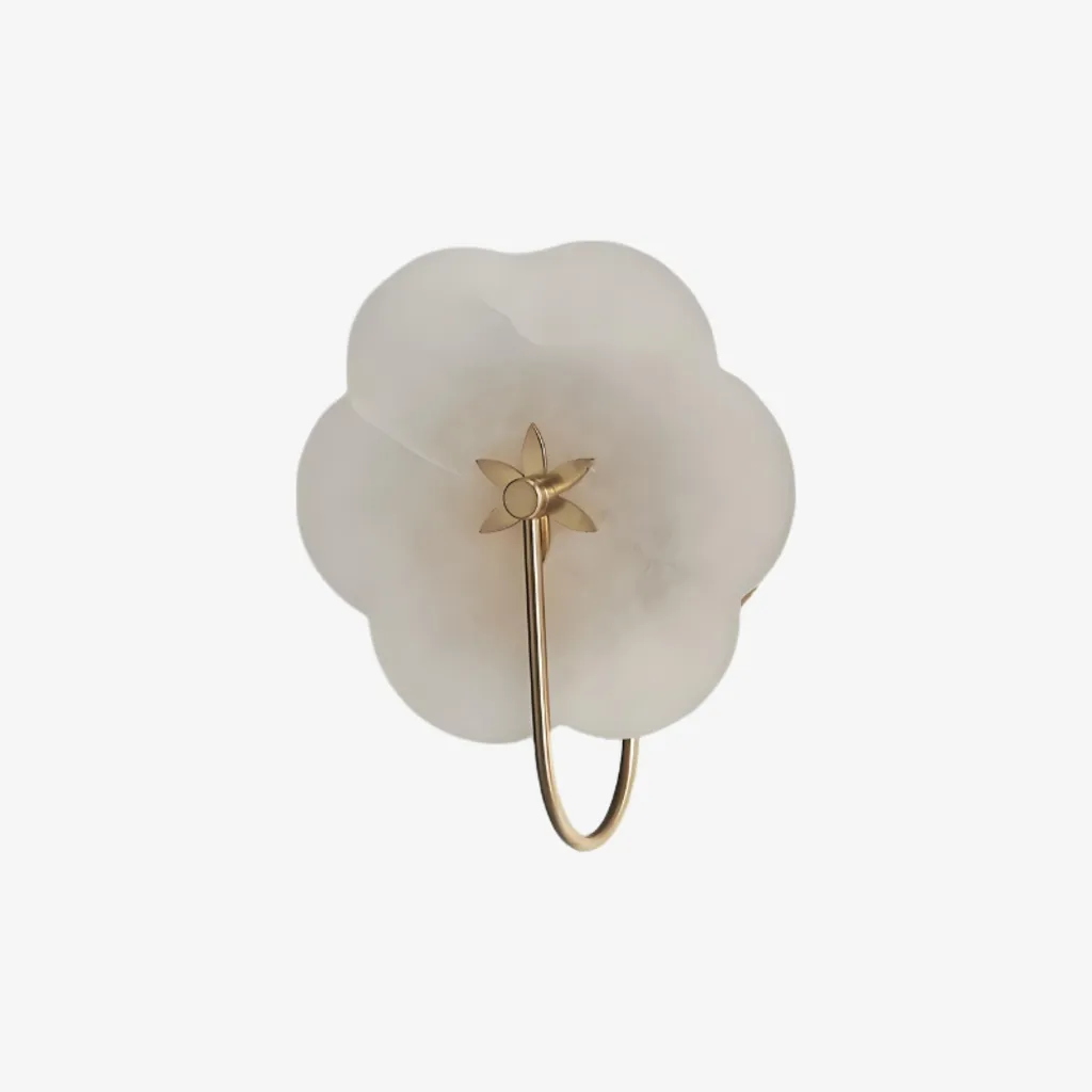 Albi Alabaster Wall Lamp - Carved floral Outlines are Suitable for Living Rooms or Bedrooms T728