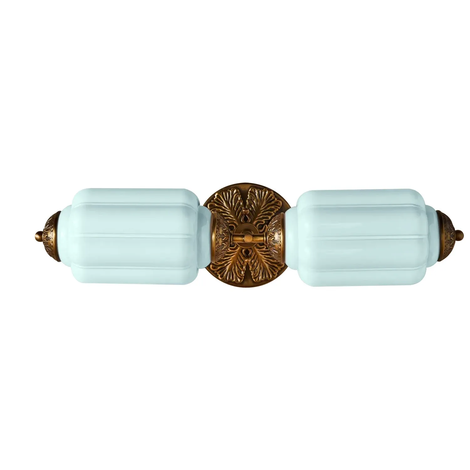 Eloise Vintage Glass Sconce - Brass Wall Light for Living Room and Bedroom G51