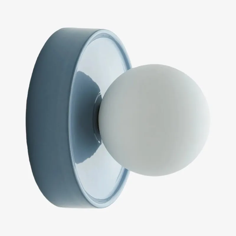 Solna Round Wall Lamp - Modern Glass and Ceramic for Bedroom T745