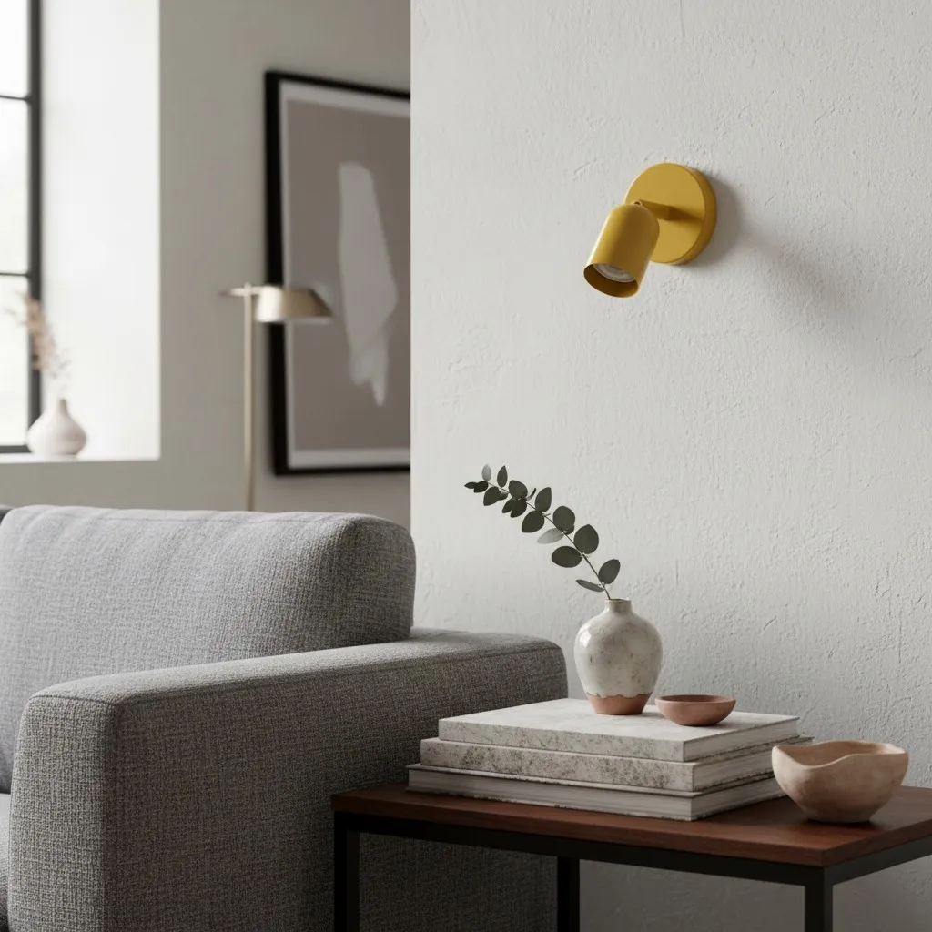 Solid Color Wall Sconce - Modern Bauhaus LED Bedside Lighting Interior S169