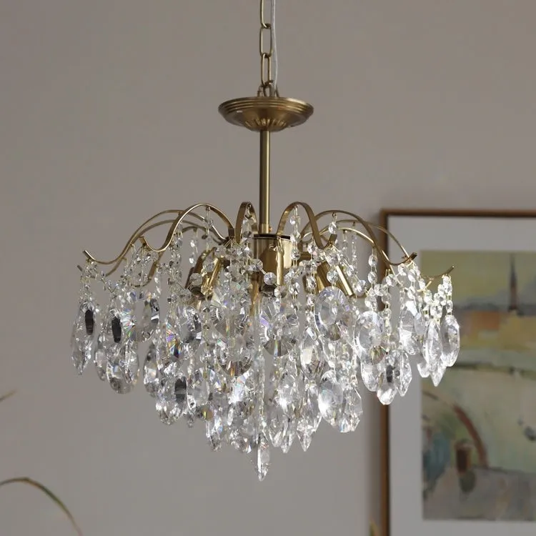 Vintage Sumptuous Teardrop Crystal Chandelier T258