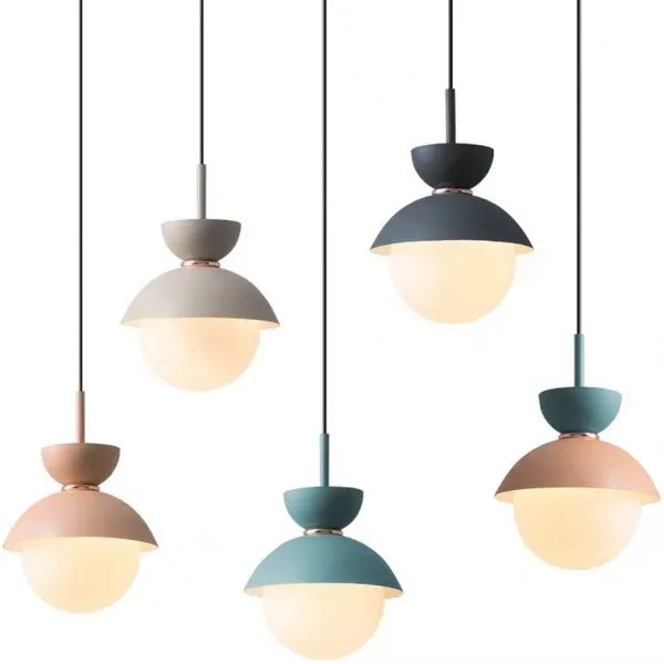 Scandinavian Macaroon Pendant Light with Aluminum for Bedroom