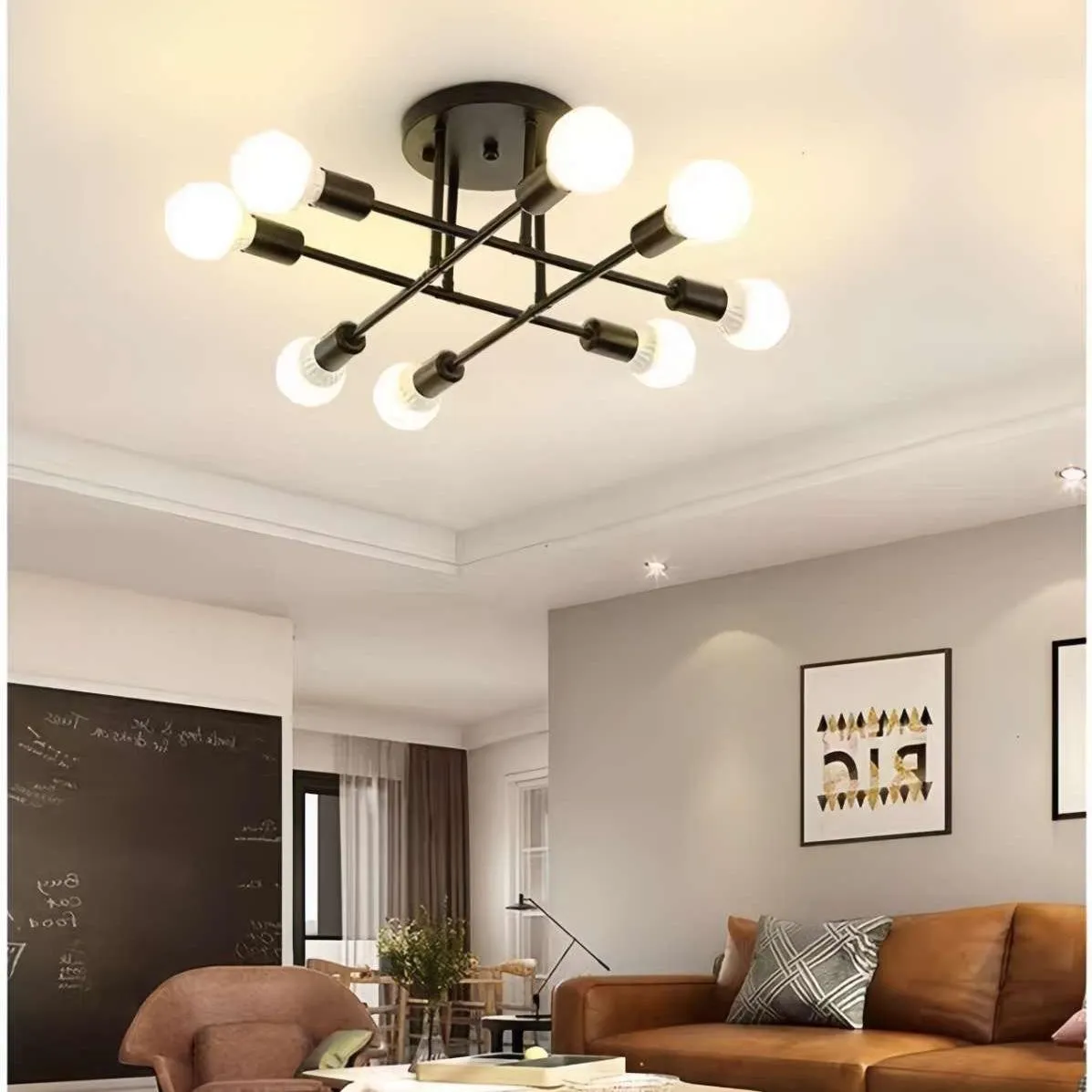 Nordic Semi Flush Mount Sputnik Ceiling Lamp S126