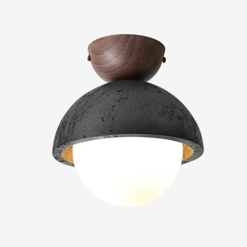 Modern Semicircular Ceiling Light – Travertine Retro Finish S296
