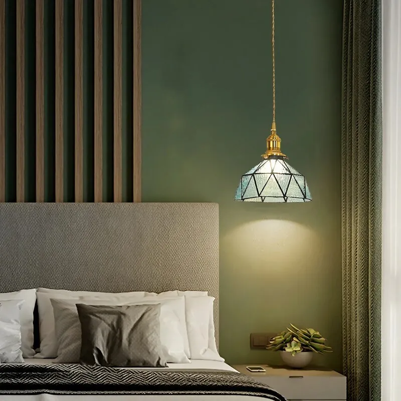 Retro Glass Bowl Pendant Lamp