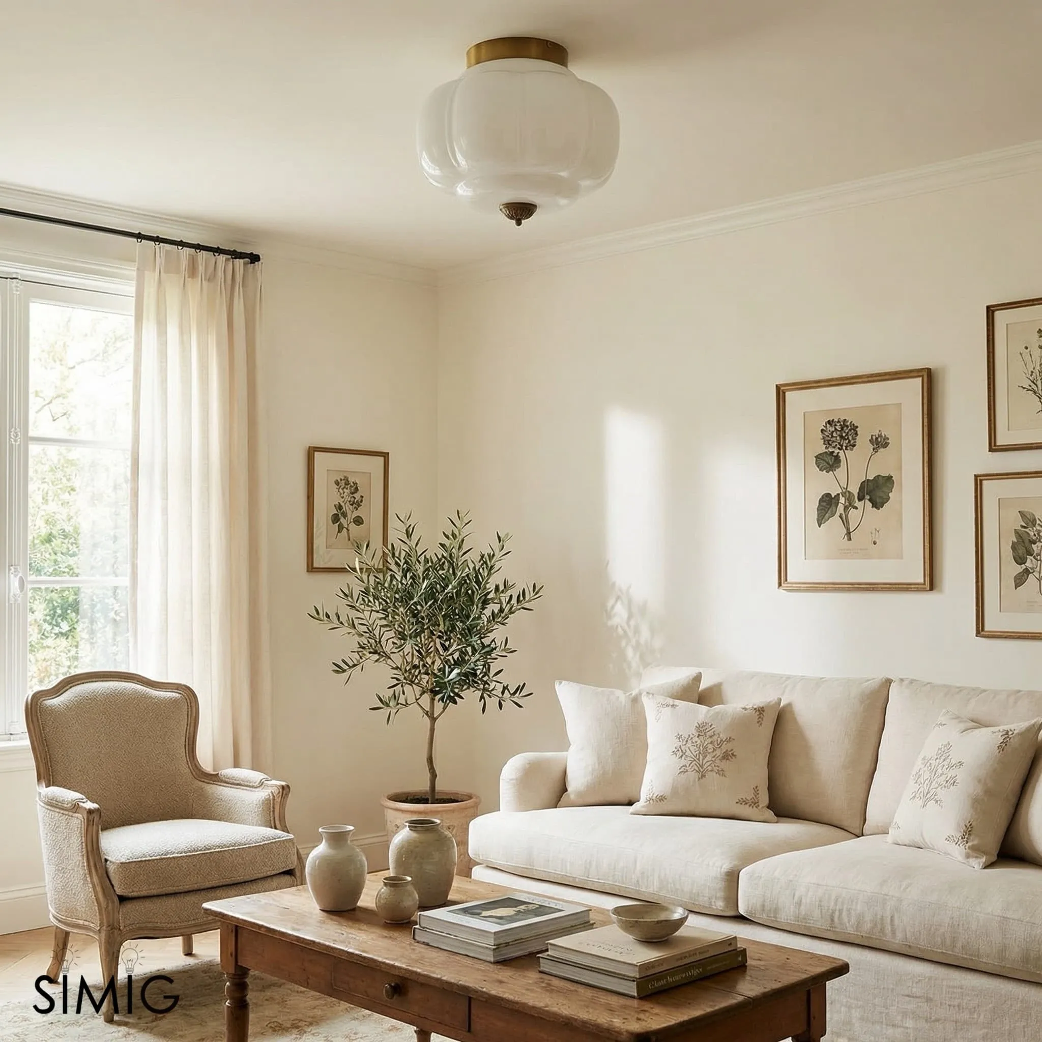 Eloise Lantern Style Semi Flush Light - Classic Charm for Interiors T287