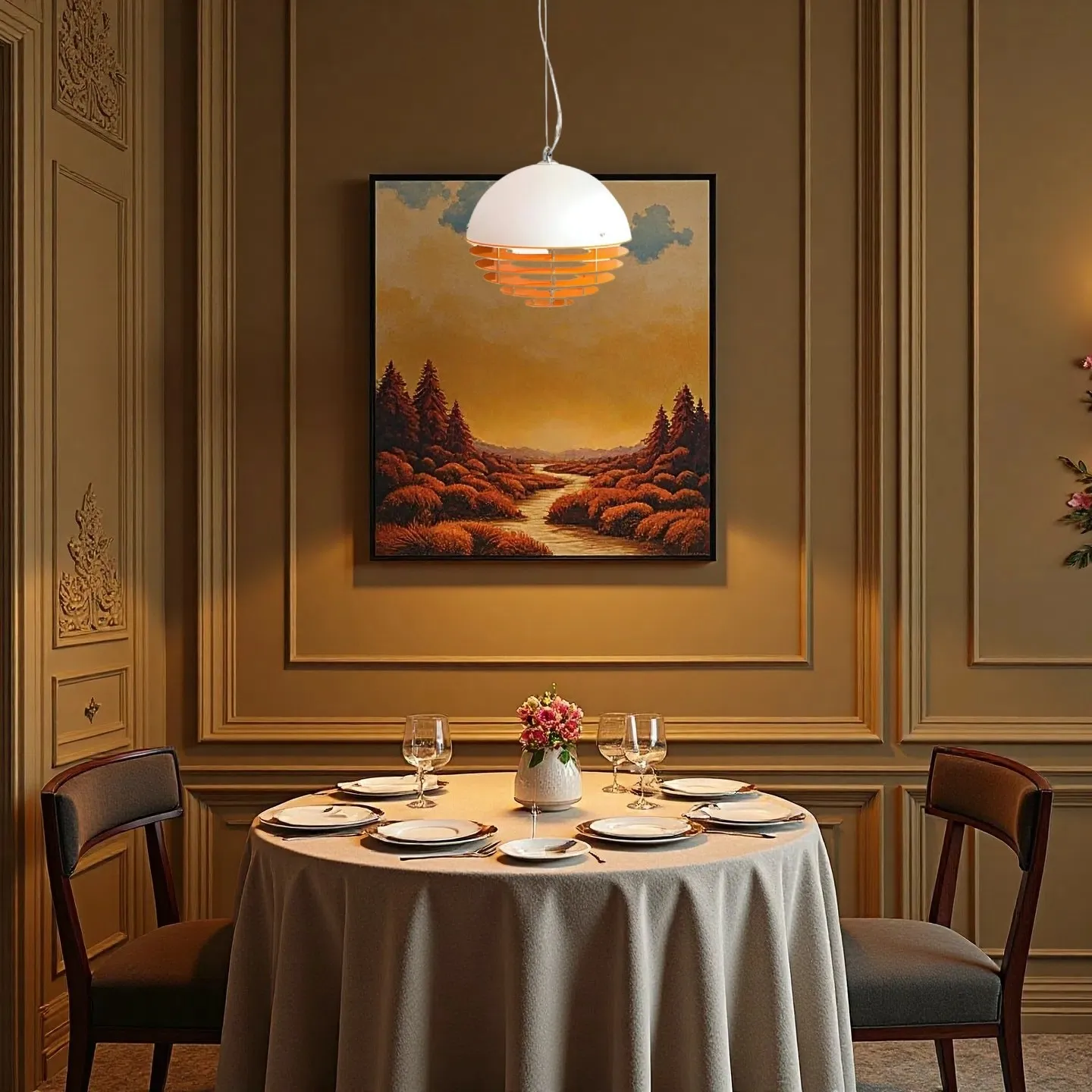 Bauhaus Sunset Pendant Lamp - Warm Ambient Lighting for Living Room S213