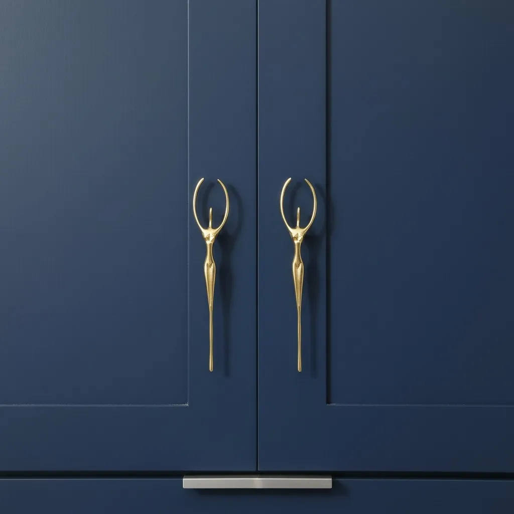 Verlitho Sculptural Metal Handle – Contemporary Drawer Pull Decor T1188