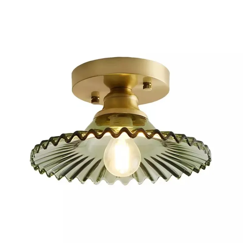 Japanese Retro Glass Ceiling Lamp For Bedroom Hallway S62