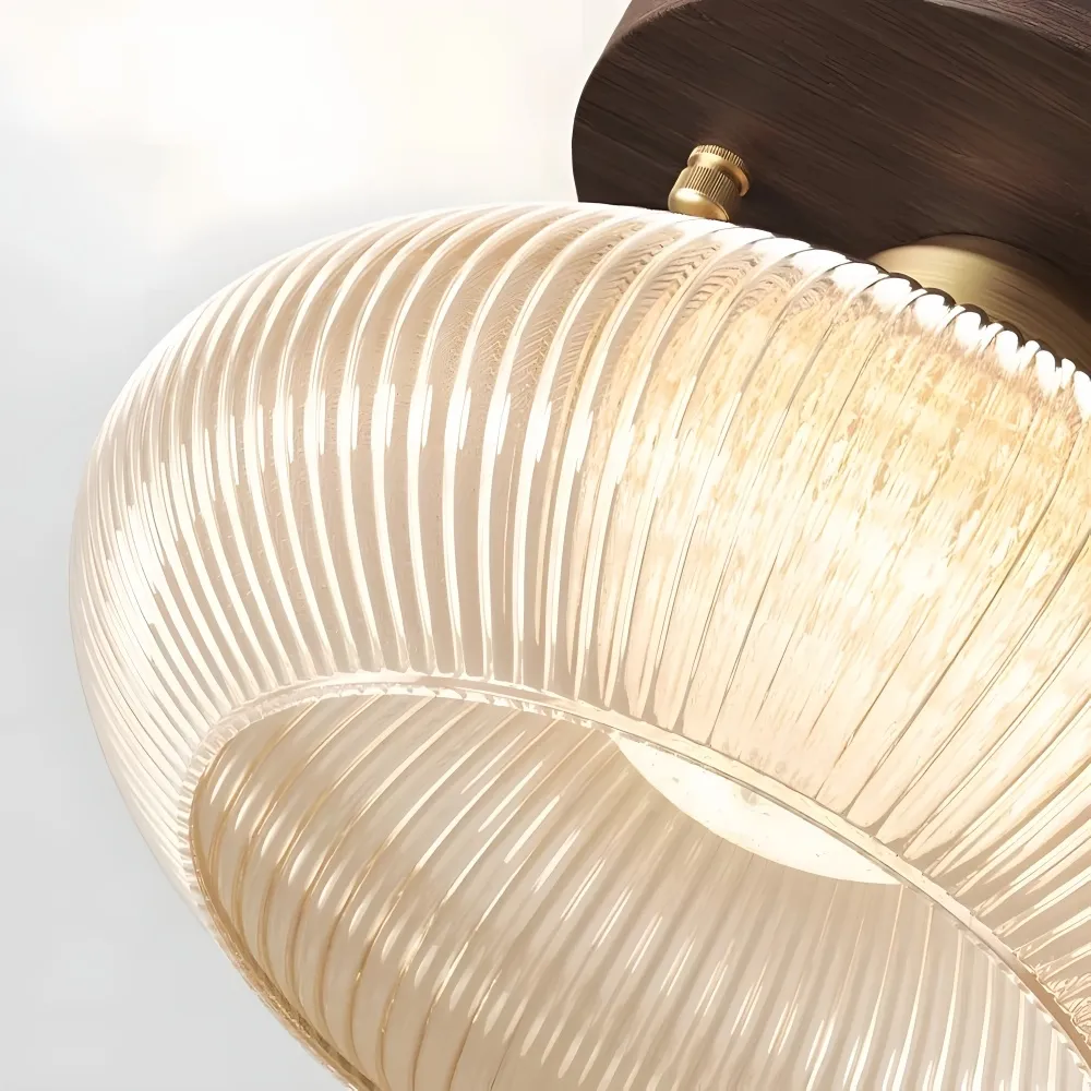 Soliro Soft Rounded Glass Dome Ceiling Light - Contemporary Flush Mount for Hallway and Bedroom T1088