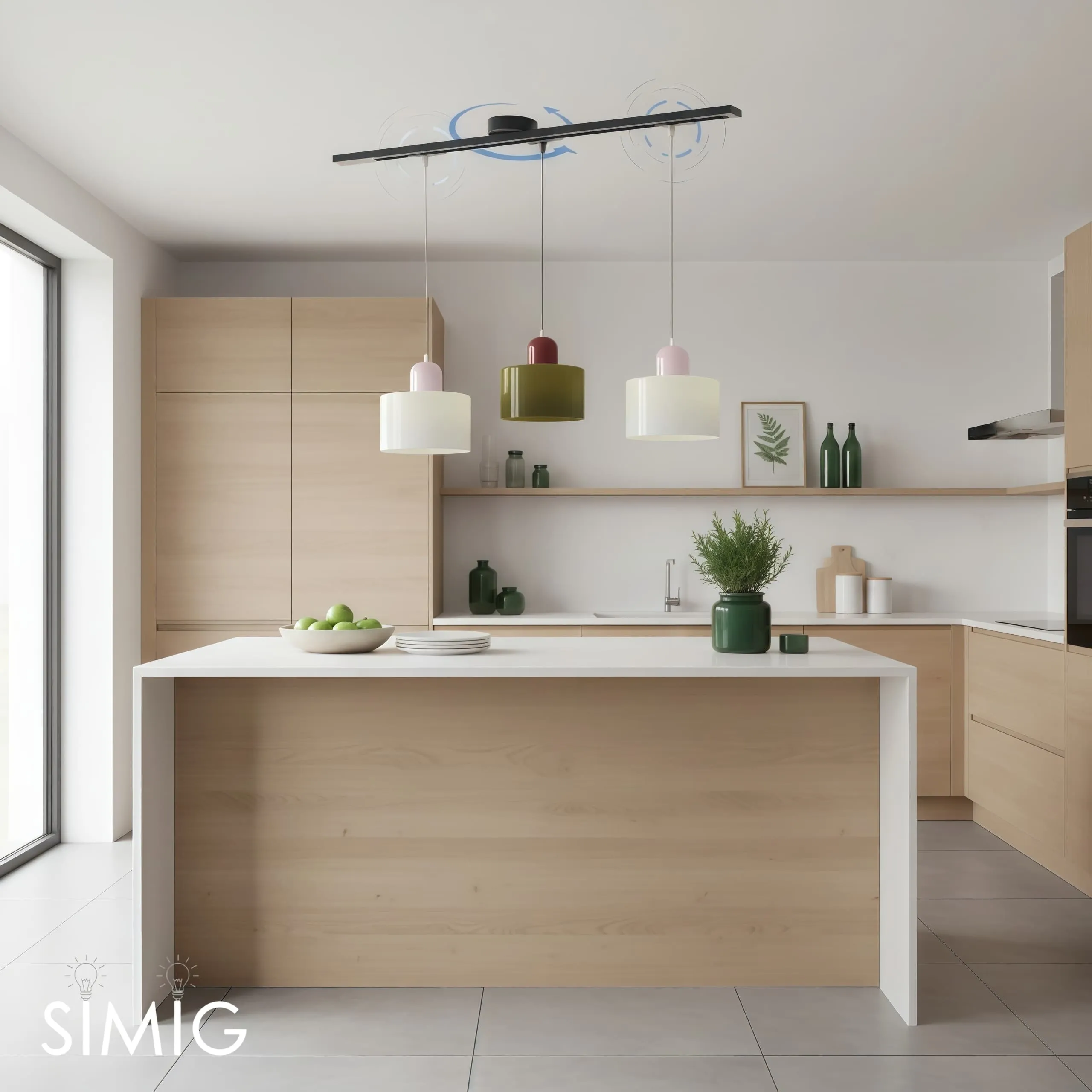 Axitra Rotatable Pendant Light Ceiling Rail – Sleek Adjustable Track for Pendant Lights Contemporary N21