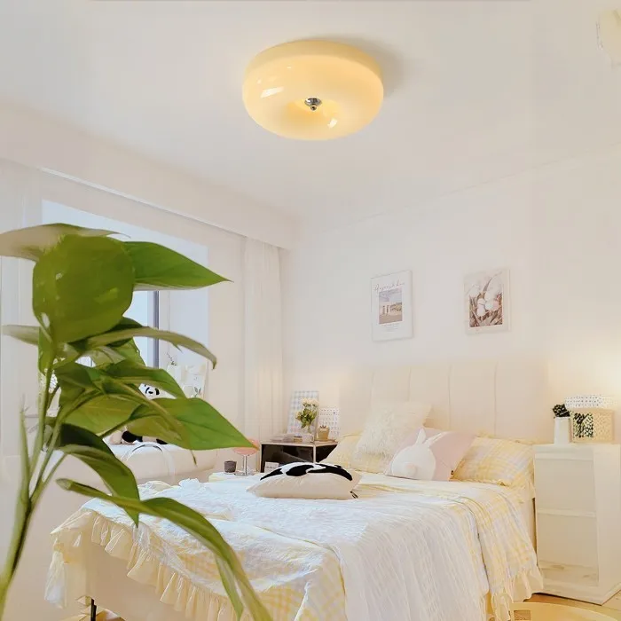 Bauhaus Cream Pudding Glass Ceiling Lamp S193