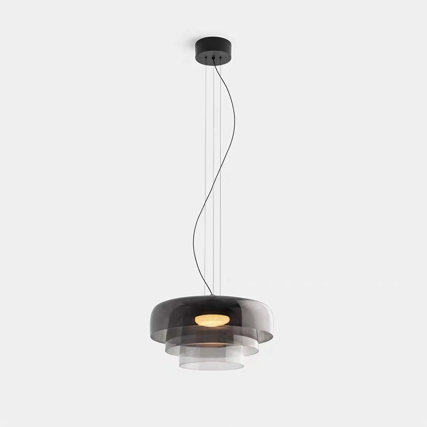 Lark 3 Shade Modern Glass Pendant Light