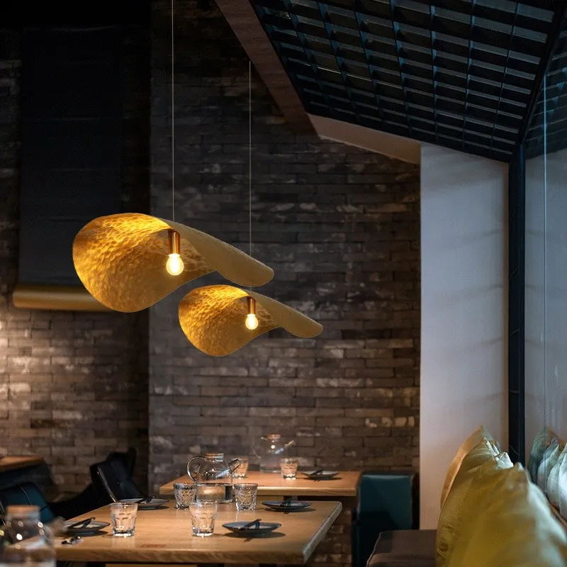 Vintage Lotus Leaf Pendant Light For Living Room S64