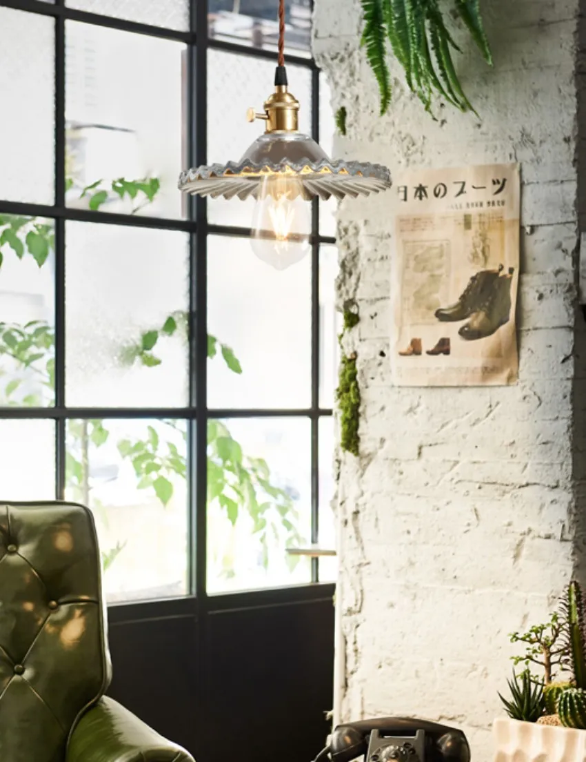 Exotic Vintage Glass Pendant Light
