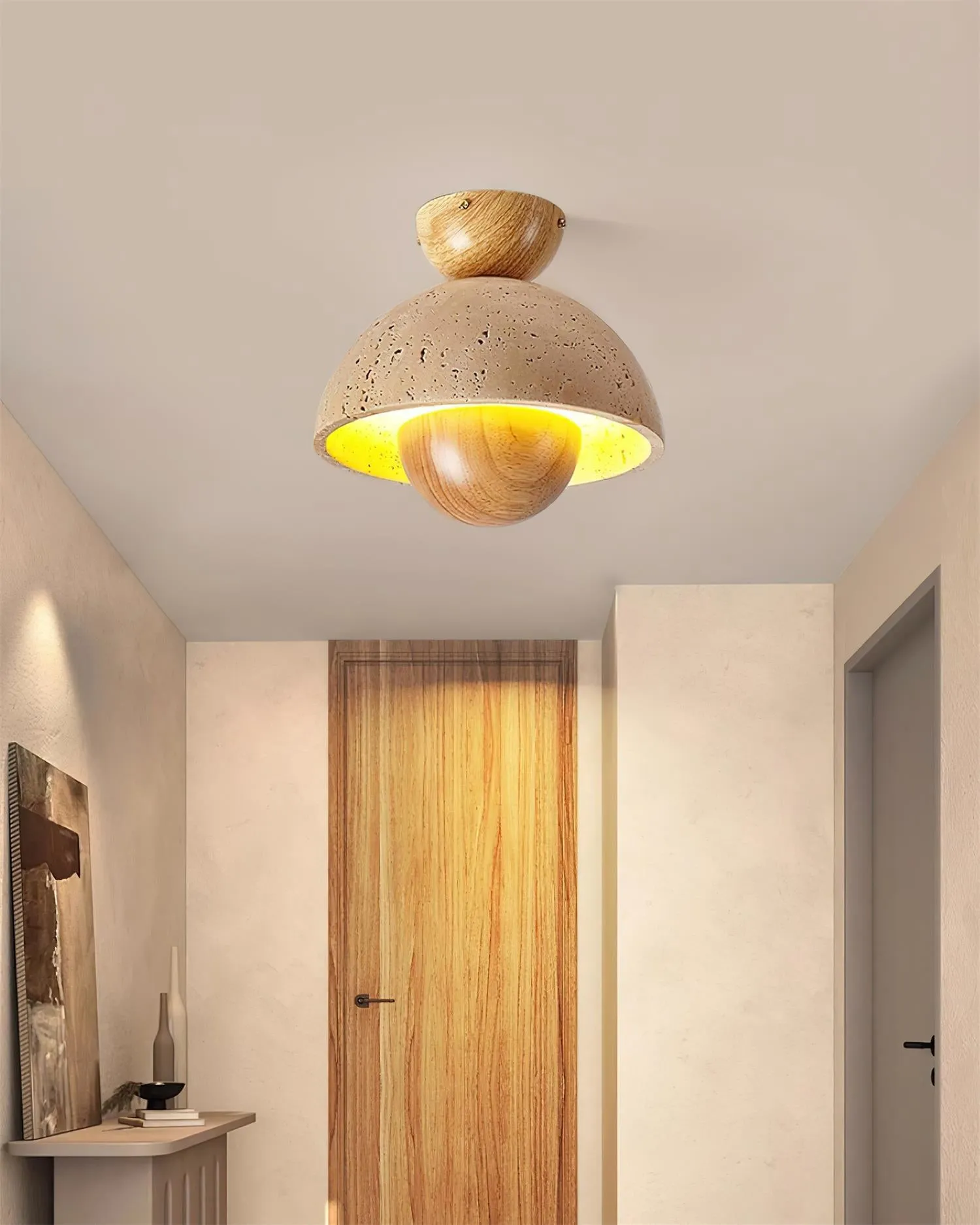 Japanese Wooden Inverted Ceiling Light M88